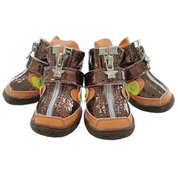 

Dog Shoes New Retro Colorful Shiny Spring and Summer Pet Shoes Comfortable Non-Slip Puppy Dog Shoes