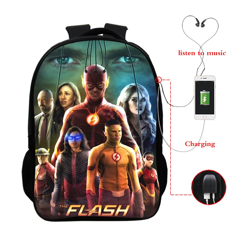 1 Рюкзак Marvel с вспышкой, многофункциональный рюкзак с USB зарядкой, корейские школьные сумки для подростков, девочек, мальчиков, рюкзак для ноутбука, дорожные сумки - Цвет: 1