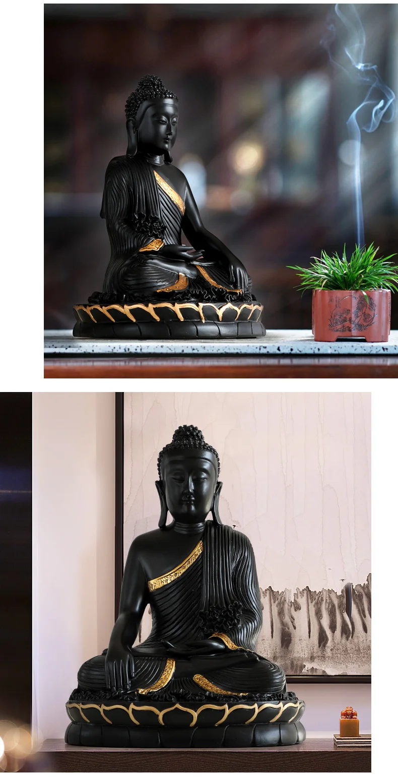 Смолы фигурка bouddha большие картины маслом украшение для комнаты Будды статуя украшение для дома аксессуары для гостиная статуэтка Будды
