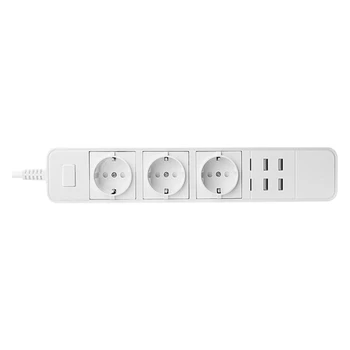 

Smart Socket Smart Wi-Fi Plug with 4 USB Interface for ALEXA Google Home Voice Control(EU Plug)