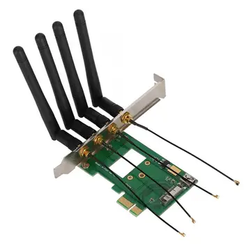

BCM94360CD/BCM94331CD to PCI-E 1X Adapter Card Green ABS Desktop Wireless Network Card New