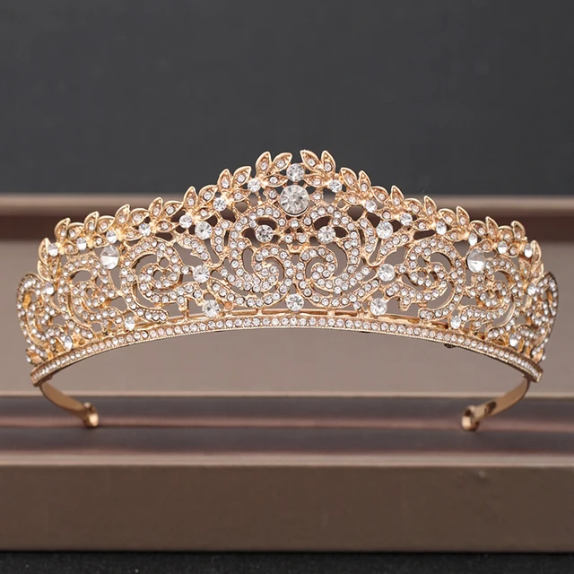 Wedding Crown Hair Jewelry Bridal Headpiece woman Baroque Rhinestones Crystal Tiaras Bride Party Crowns Wedding Hair Accessories Gold