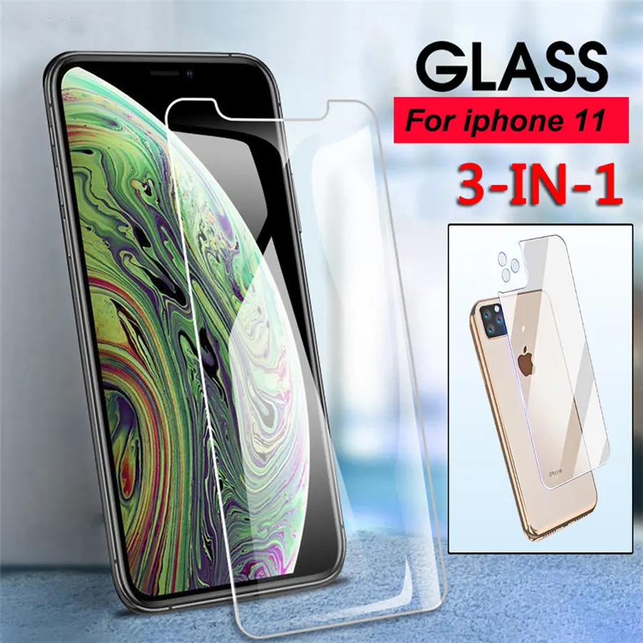 

9D Front+Rear Back+Lens Camera Film For iPhone 11 Pro Max 11 2019 Temper Glass Full Body Screen Film Protector for iPhone 11