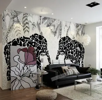 

[Self-Adhesive] 3D Elephant WG772 Wall Paper mural Wall Print Decal Wall Murals Belly
