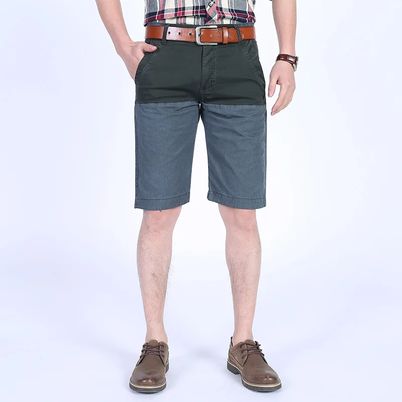 Летние новые мужские шорты, модные полосатые шорты Карго, мужские шорты до колен со средней талией, мужские шорты бермуды, мужские шорты в стиле пэчворк