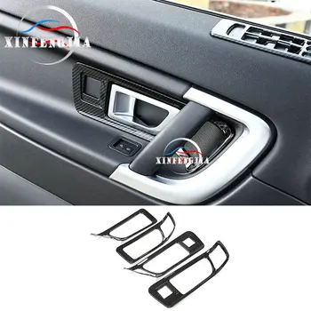 

4x Carbon Fiber Color Inner Door Open Handle Frame Trim For Discovery Sport 15+