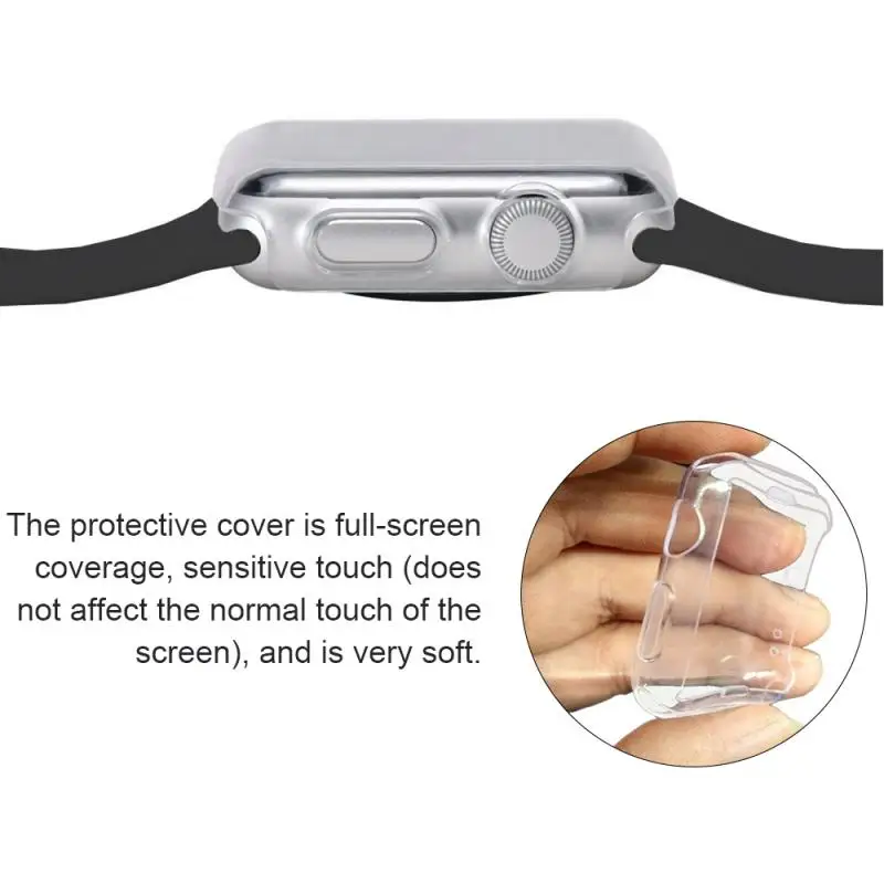 Screen Case Protective Cover Protector Frame Shell Replacement Film for Apple Watch 2/3/4 38/42/40/44mm Smart Watch Accessories