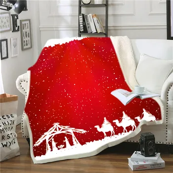 

Kid Christmas Eve Blanket Colorful Throw Blanket Sherpa Blanket Soft Cozy Plush Blanket For Bed Sofa Blanket Washable Microfiber
