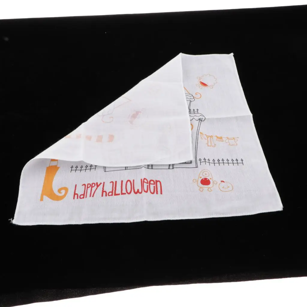 5pc Kids Cute Cartoon Handkerchiefs Baby Boys Hanky Soft Kerchiefs Cotton Hankie White Point Wipe Handkerchiefs Bear 35x35cm 