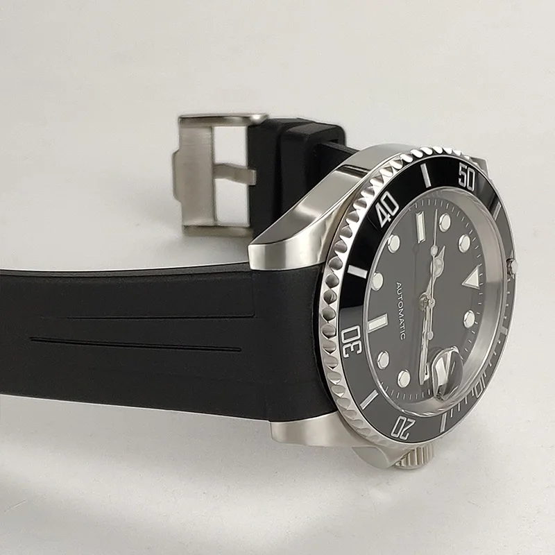 Автоматические механические наручные часы для мужчин Miyota 8215 diver 200m sub mariner 40 мм сапфировый поворотный керамический ободок силиконовые мужские часы