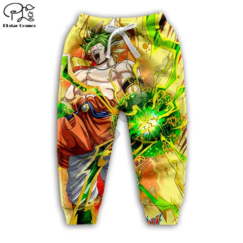 kids pants Детская толстовка/Толстовка/футболка на молнии с 3D принтом из мультфильма «Драконий жемчуг Z», уличная одежда для маленьких мальчиков, штаны, Детский комплект - Цвет: kids pants