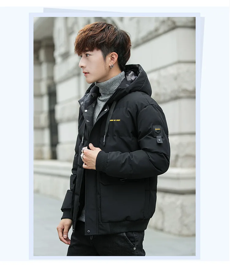 New Style Cotton-padded Clothes Male Winter Korean-style Short Thick Winter Popular Brand Cotton-padded Jacket Sub-Winter Slim F