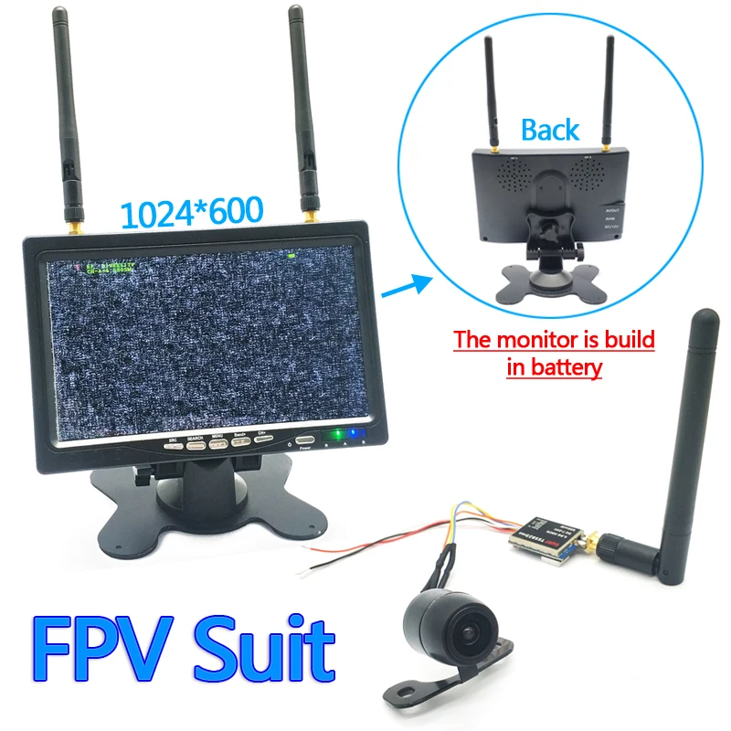 Easy to use FPV System Wide Voltage 5.8G 40CH 600mw transmitter +FPV