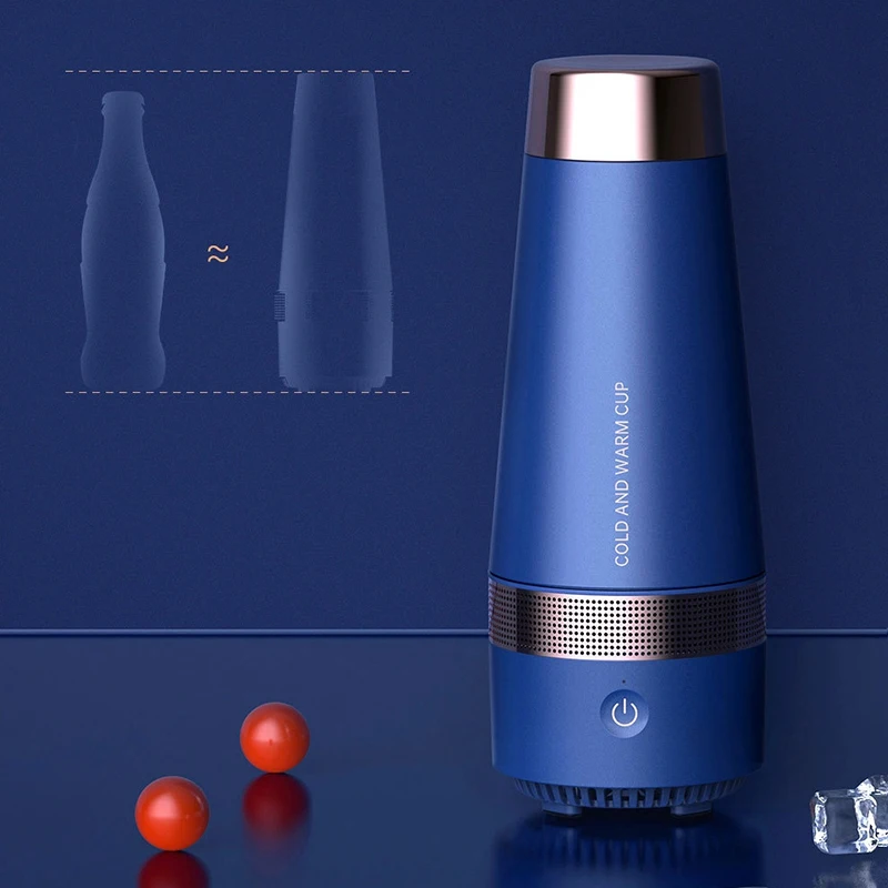 Portable USB Fast Cooling and Heating Cup Home Car Constant Temperature Travel Mugs Insulated in Blue | Дом и сад