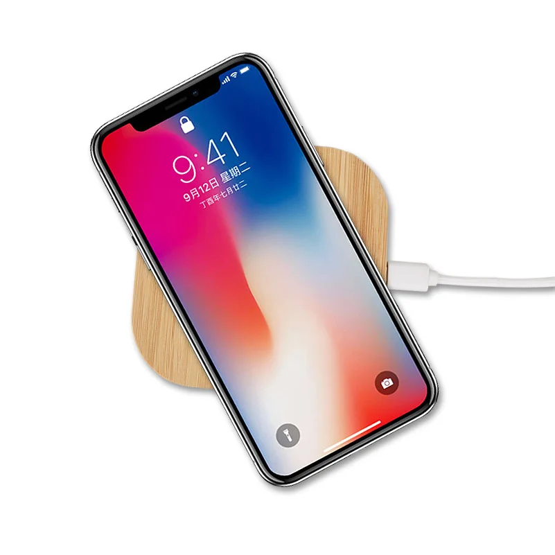 Qi Беспроводное зарядное устройство для Apple iPhone X 8 8 Plus 11 Pro Беспроводная зарядка деревянная подкладка для samsung Galaxy S8 S8 S7 edge S7 S6 edge