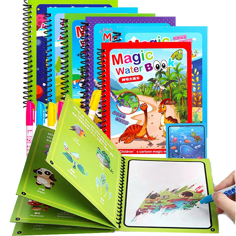 Drawing Book Toys Montessori-Toys Early-Education-Toys Magic-Water Baby Kids Reusable