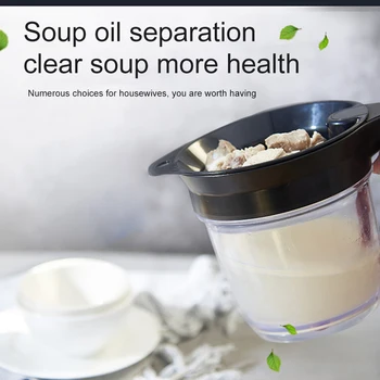 

Multi-Functional Soup Oil Residue Filter Heat-Resistant Removable Practical Bottom Release Fat Dispenser With Non-Slip Handle