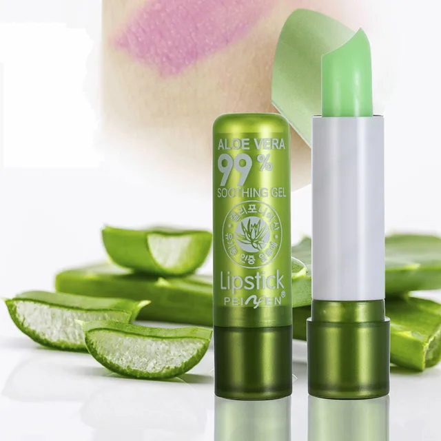 PNF Moisture Lip Balm Aloe Vera Natural Lip Temperature Changed Color Lipstick Long Lasting Nourish Protect Care Makeup 1