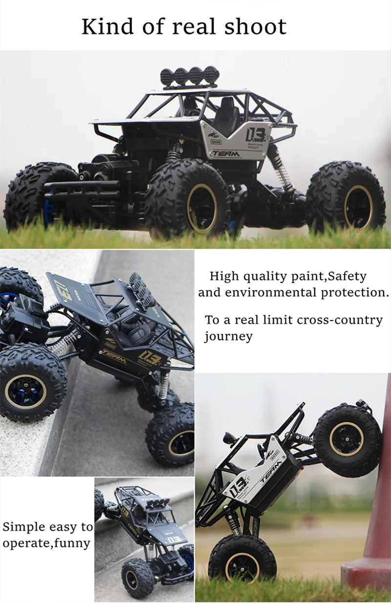 Радиоуправляемая машина 4WD 2,4 GHz альпинистская машина 4x4 с двойным мотором Bigfoot машинка с дистанционным управлением модель внедорожника игрушки для детей и взрослых
