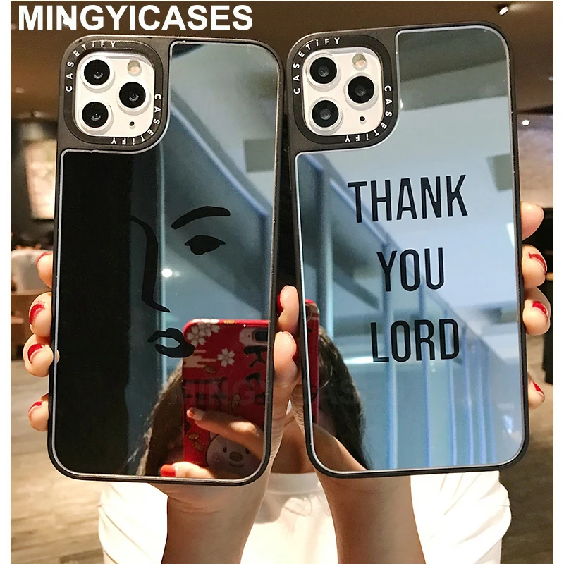 Модные чехлы с узором в виде букв для Iphone Xs Max Xr X 7 8 6 6S Plus 11 Pro зеркальный жесткий