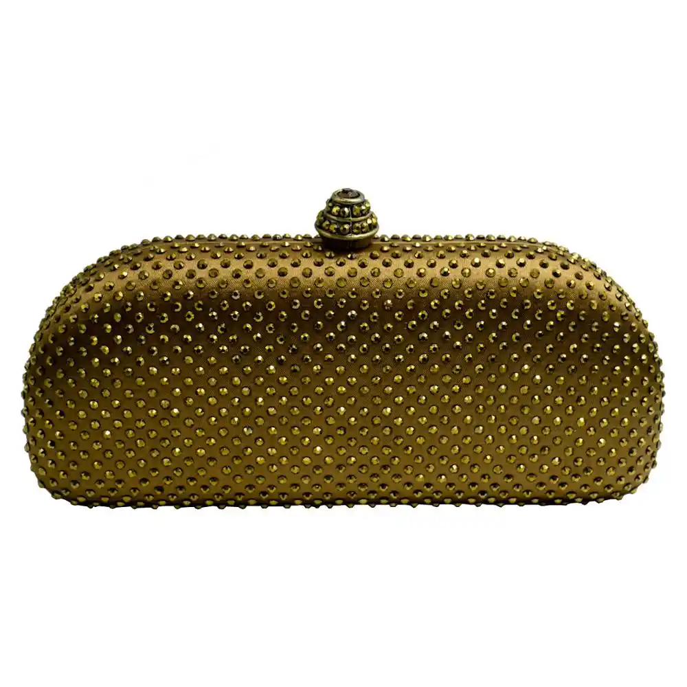 navy and yellow clutch bag