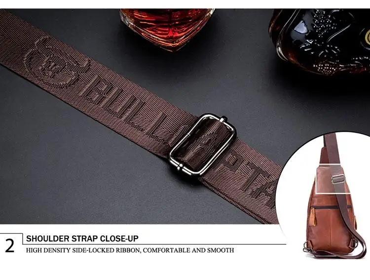 BULLCAPTAIN, мужская сумка через плечо, Мужская USB нагрудная сумка, кожаная сумка через плечо, диагональная посылка, новинка, дорожная сумка