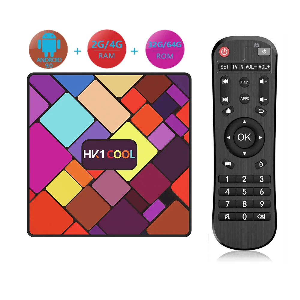 

HK1 COOL android 9.0 smart set top box RK3318 Quad-Core 4GB RAM 32GB ROM 2.4G 5G wifi tv box 4K HDMI Youtube media player