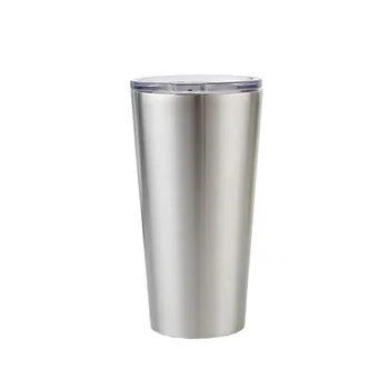 

16oz Stainless Steel Beer Cup Double Wall Wine Tumbler Vacuum Insulated Coffee Cup with Lids WB2675