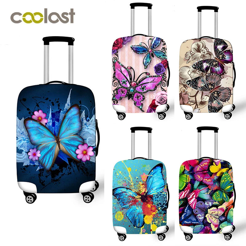 18-32 Inch Suitcase Cover Elasticity Does Not Deform Anti-Theft Breathable Waterproof Pull Bar Case Protective Cover 