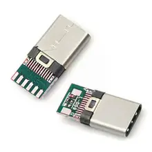 

6pcs New Usb 3.1 Type C Male Diy Solder Cable Plug Test Smt Pc Data Connector Board Attached Socket N6k0 L3c2