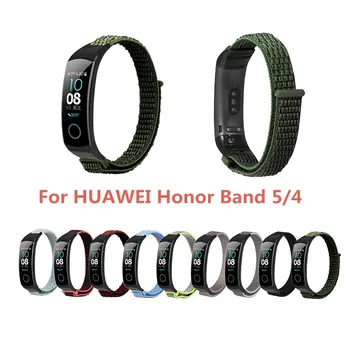 

Replacement Nylon Sport Loop Watch Band WristStrap for Huawei Honor Band 5/4 Fashion Bracelet Smart Watches Accessories