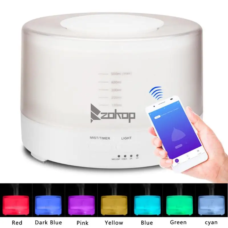 500 мл цветная(RGB) арома-диффузор без контроллера бытовой техники 2468WF 110V мелкая бытовая Приспособления подарки для Семья и друзей