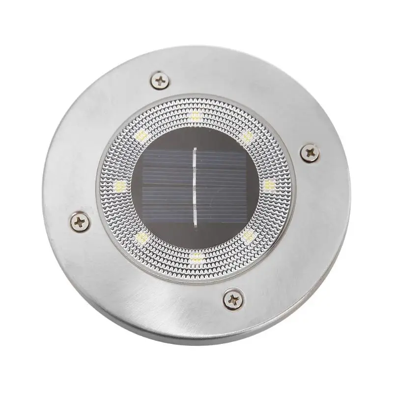 4 шт. 8LED садовые лампы для газонов Открытый водонепроницаемый двор подземный светильник для сада для лестницы и пола солнечный светильник