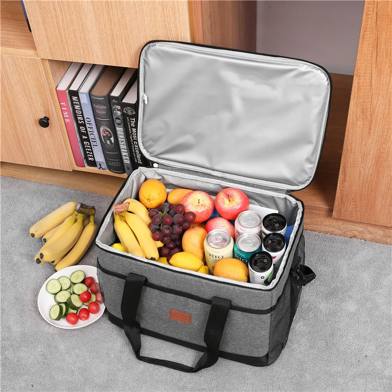 15L Outdoor Picnic Bag Waterproof Thermal Camping Cooler Bag Large Capacity Oxford Freezer Refrigerator Insulated Shoulder