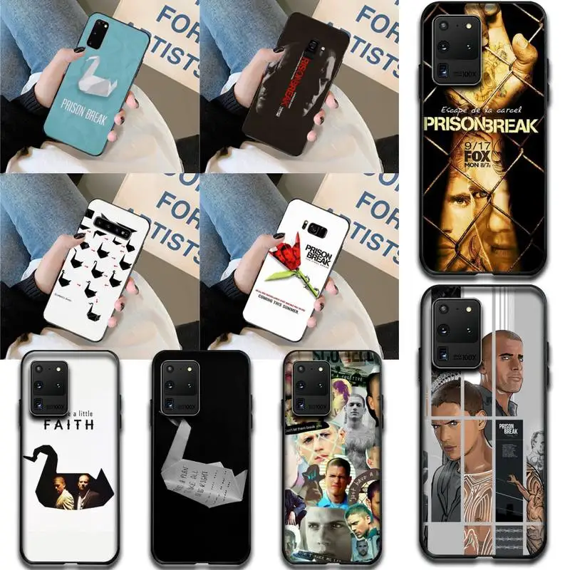 HPCHCJHM побег из тюрьмы ТПУ Черный чехол для телефона Корпус Samsung S20 plus Ultra S6 S7 edge S8 S9 S10
