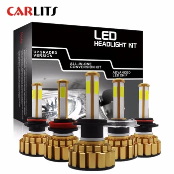 

CARLITS 2PC H4 H7 LED Car Lights 9005 H11 H8 H9 HB1 HB3 9006 HB4 Car Headlight Fog Weather Head Light Bulb 72W 8000LM 6000K AI