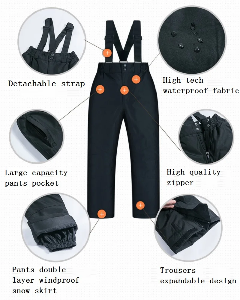 New Thick Warm Ski Suit Girl Waterproof Windproof Skiing and Snowboarding Jacket Pants Set Female Snow Costumes Outdoor Wear