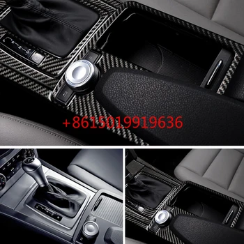 

For Benz old C-class W204 C180 c200c260 gear water cup panel carbon fiber interior modification central control sticker