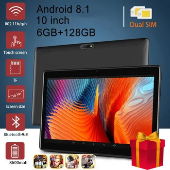 

New Tablet PC 10.1 Inch Android Tablet 6GB+ 128GB Dual SIM Dual Camera Bluetooth WIFI GPS 4G Tablet Free Gift Free Shipping