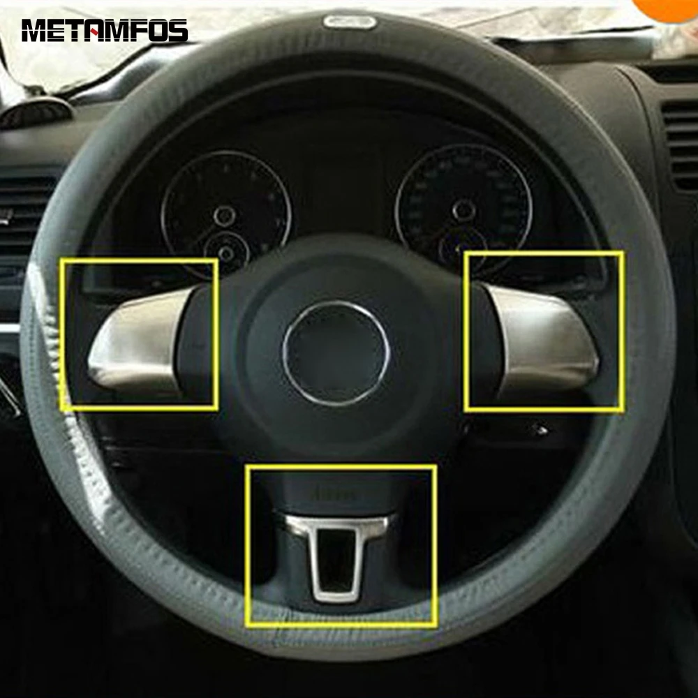 

Для Volkswagen Golf 6 MK6 2009-2013/Polo 2008-2013, хромированный Автомобильный интерьер, чехол на руль, отделка, декоративная рамка, аксессуары