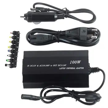 

Universal Notebook Laptop Adapter Car DC Charger 100W 12V Automatic regulated AC Power Supply Adapter Адаптер переменного тока