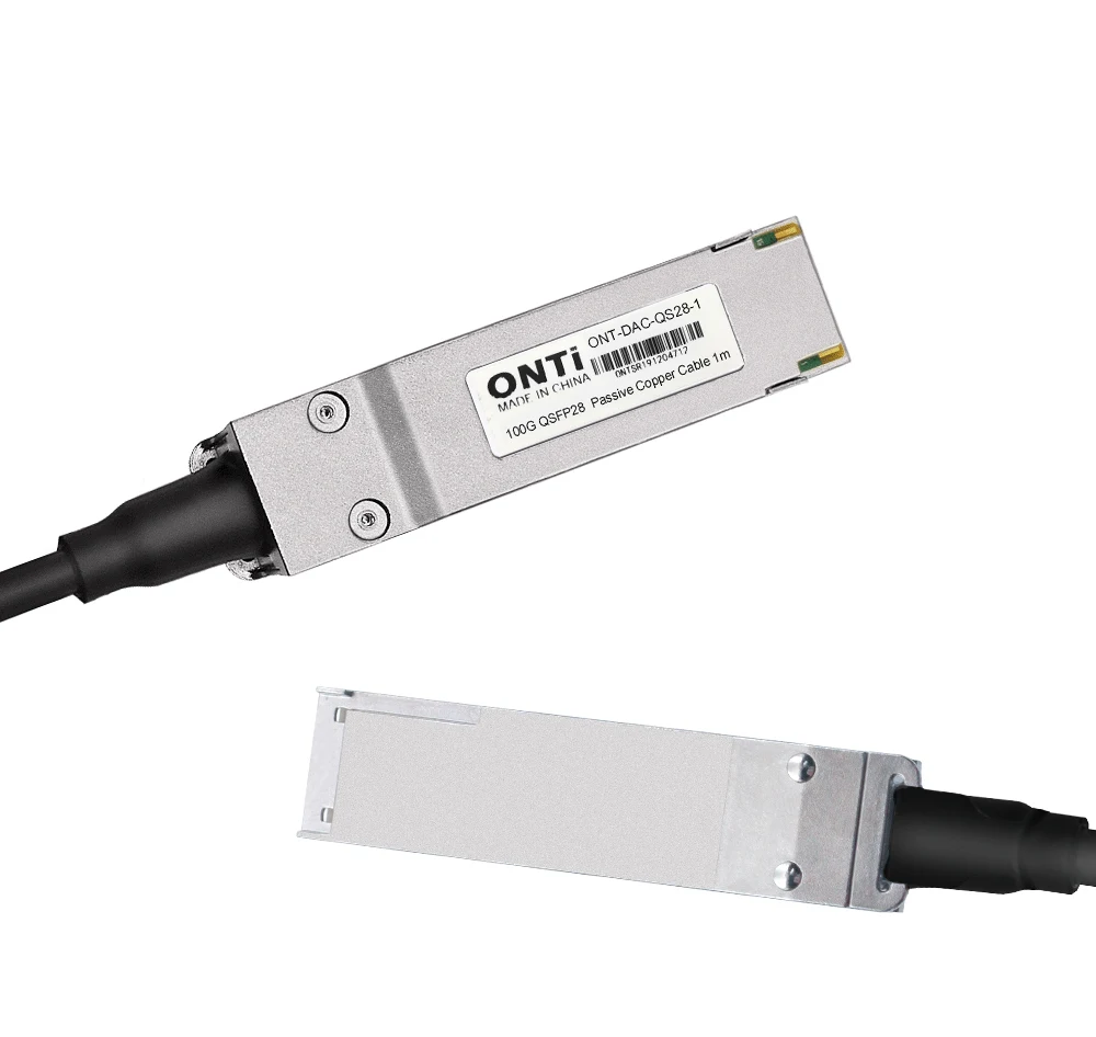 ONTi 100G QSFP28 DAC кабель 0,5 м 1 м 2 м 3 м 5 м пассивный прямой медный кабель Twinax