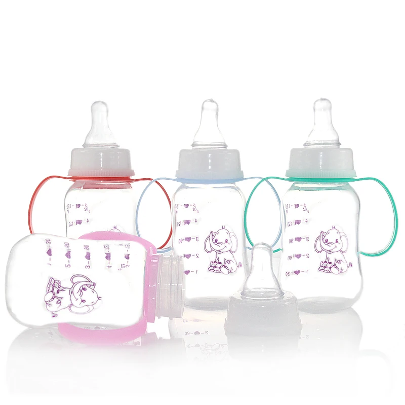 

150ML Standard Diameter Infant Nursing Bottle Feeding Cup With Grip and Neck Nipple Baby Feeding Bottle