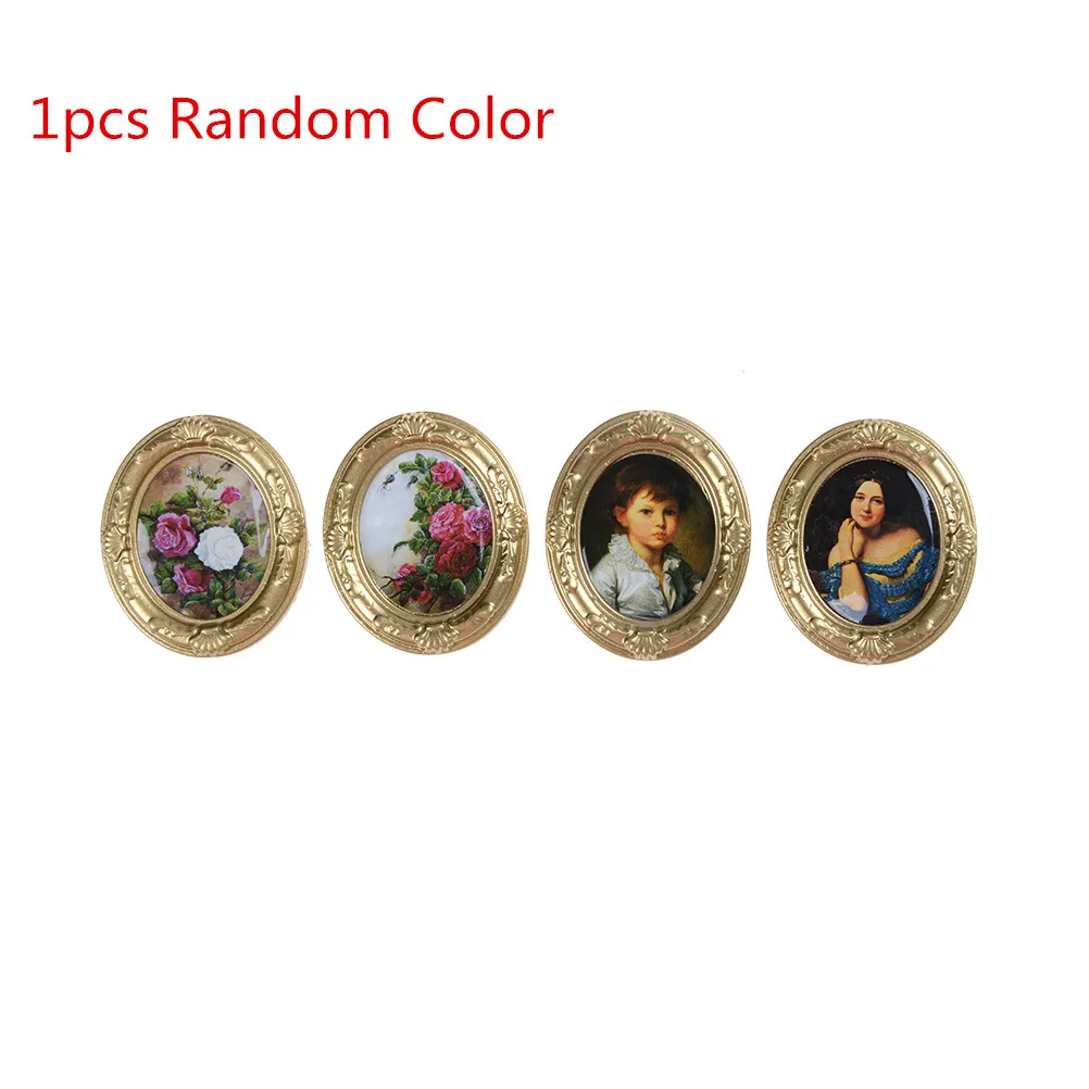 1pcs random color Горячая 1:12 1/12 масштаб фотографии картина маслом Настенная картина для 1:12 кукольный домик Миниатюрный Miniaturas Casa De Munecas - Цвет: 1pcs random color