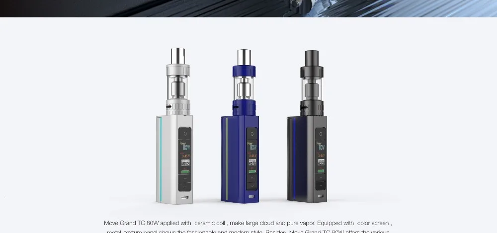 Подарок на бретелях! Vape мод электронная сигарета Move Grand TC 80 Вт коробка мод подходит атомайзер 510 нить 18650 батарея(без батареи