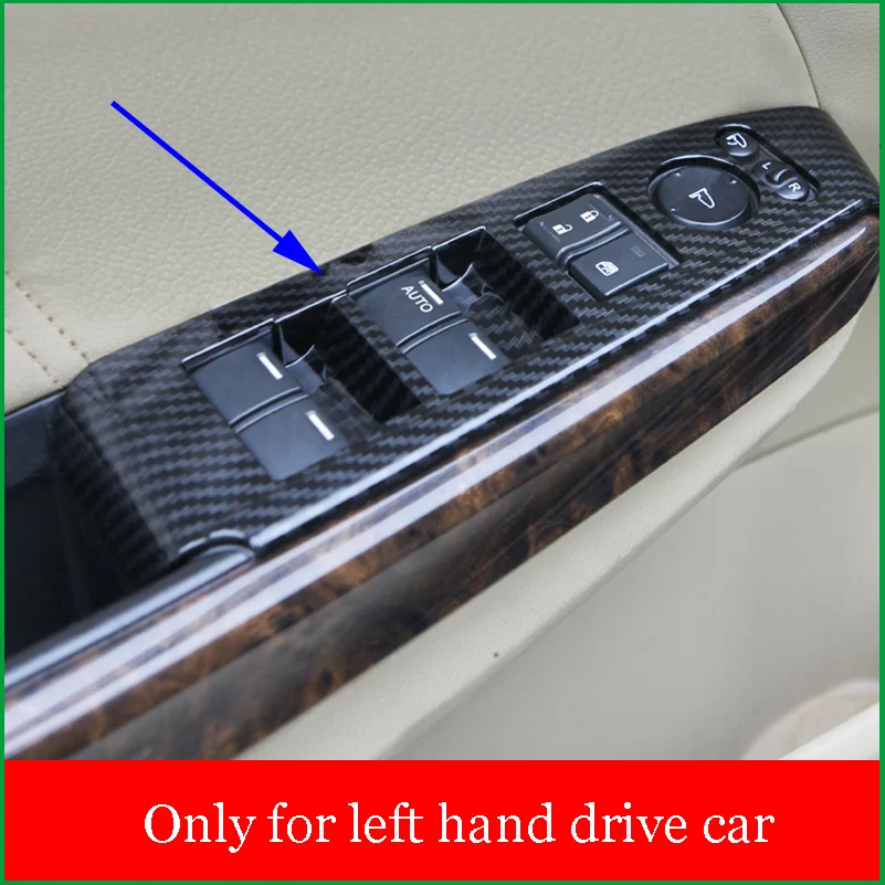 

For Honda Accord Sedan Left Hand Drive 2008-2012 ABS Interior Door Window Lift Button Panel Cover Trim Moldings Car Styling