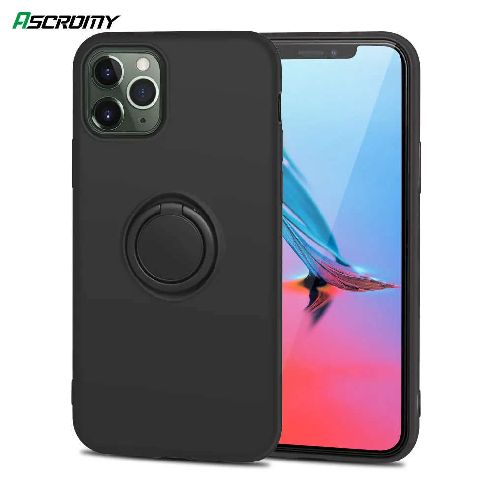Ring Kickstand Case For iPhone 11 Pro Max X XS XR 7 6 6S 8 Plus iPhone11 Silicone Phone Cover Luxury Shockproof Capa Accessories |