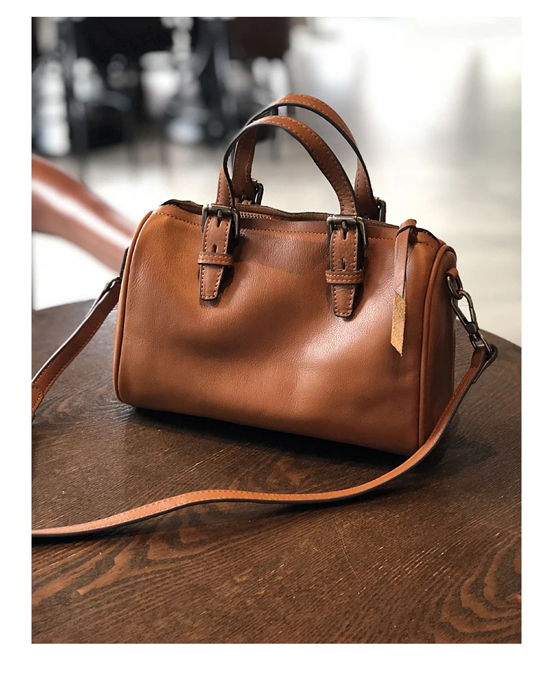 Boston женская сумка из натуральной кожи, Воловья кожа, лоскут, винтажная сумка на плечо, мягкая сумка через плечо, модная Высококачественная рабочая сумка для путешествий