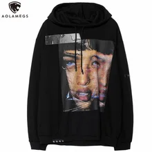 

Aolamegs Hoodie Men Rock Gothic Girl Punk Letter Hooded Tops Hip Hop Harajuku Hipster Couple Casual Oversized All-match Pullover