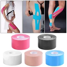 Новая спортивная кинезиологическая эластичная спортивная лента для ухода за болью, самоклеющаяся повязка, поддержка травм 5 м* 3,8 см